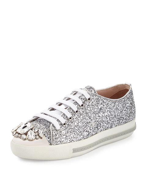 buy miu miu glitter sneakers|miu mi u sneakers.